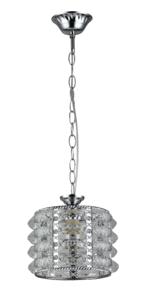 Светильник подвесной (подвес) Rivoli Liane 2041-201 потолочный 1 х Е27 40 Вт хром хрусталь классика