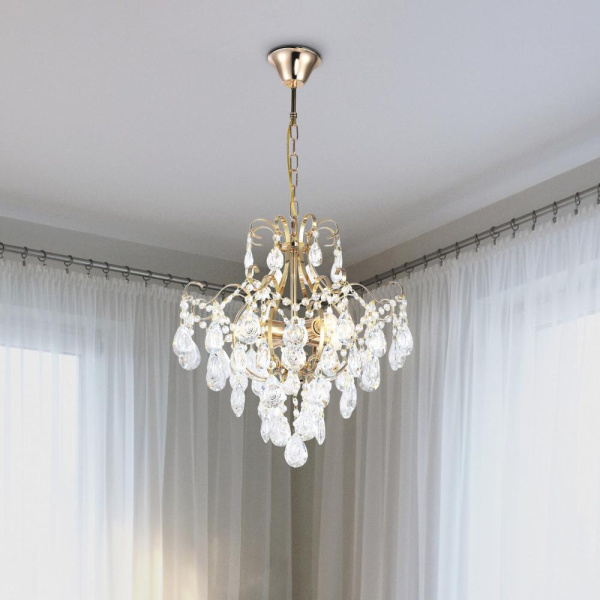 Люстра  Rivoli Thea 1031-304 4 x E27 60 Вт хрусталь классика