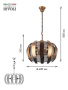 Люстра  Rivoli Diverto 4035-204 4 х Е14 40 Вт дизайн