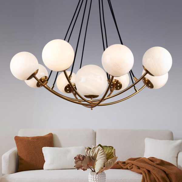 Люстра Rivoli Dina 4099-309 9 х Е14 40 Вт дизайн