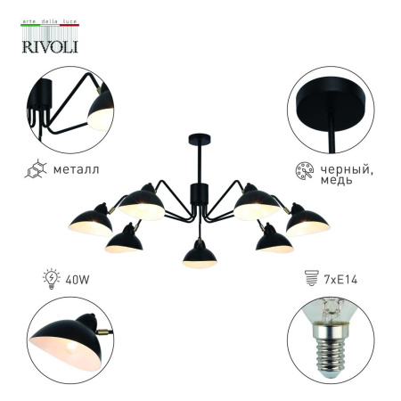 Люстра Rivoli Geraldine 4101-307 7 х Е14 40 Вт дизайн
