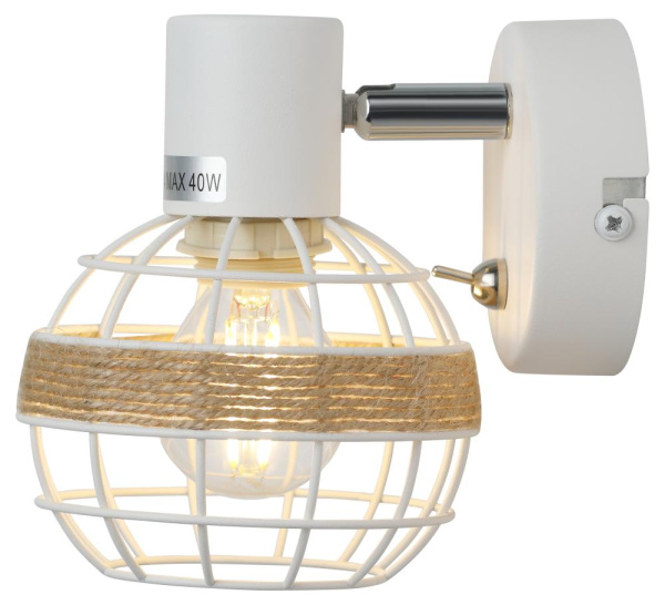 Светильник настенно-потолочный  спот Rivoli Anselma 7034-701 1 x E14 40 Вт поворотный с выключателем