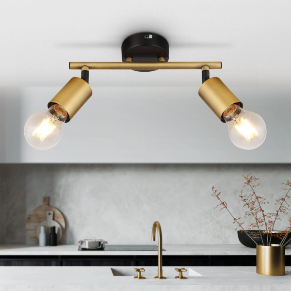 Светильник настенно-потолочный спот Rivoli Jordana 7038-702 2 х Е27 40 Вт поворотный