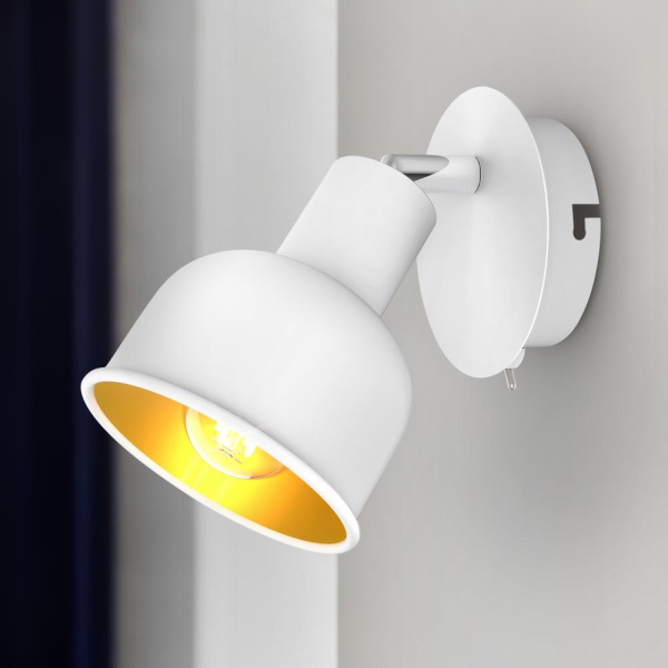 Светильник настенно-потолочный спот Rivoli Esmeree 7056-701 1 х Е14 40 Вт поворотный с выключателем