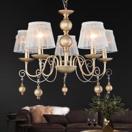 Люстра  Rivoli Kresentia 2141-205 5 х Е14 40 Вт классика