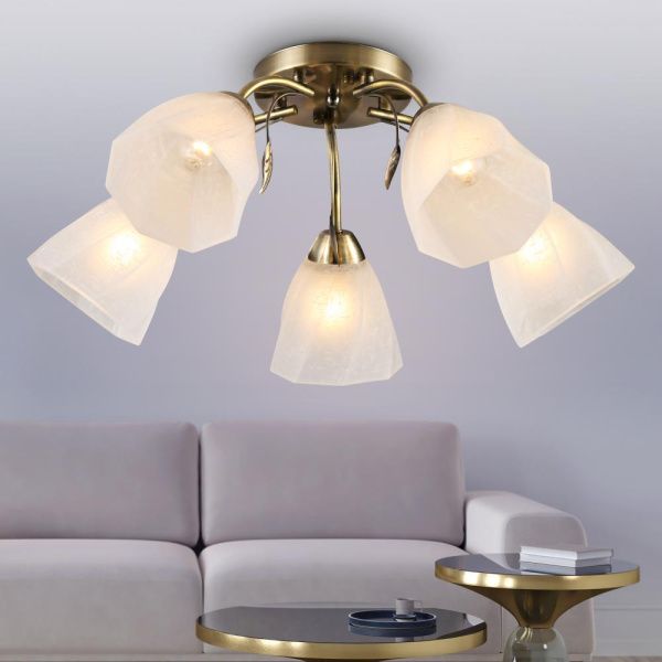 Люстра  Rivoli Olivia 9088-305 5 * Е27 40 Вт модерн