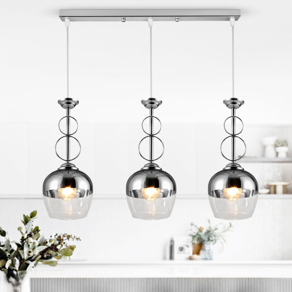 Светильник подвесной (подвес) Rivoli Yasmin 9109-203 3 * Е27 60 Вт модерн потолочный