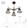Люстра Rivoli Elmira 9117-303 3 * Е27 40 Вт модерн