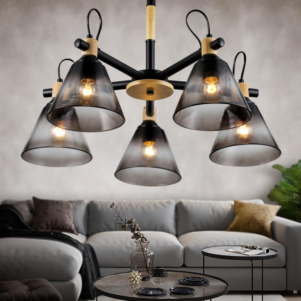 Люстра Rivoli Elmira 9117-305 5 * Е27 40 Вт модерн