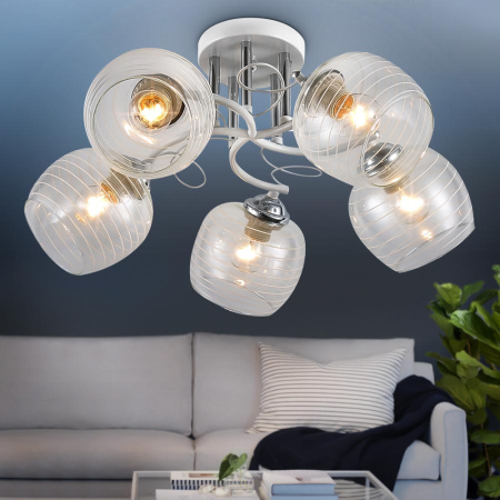 Люстра Rivoli Estefany 9131-305 5 х Е27 40 Вт модерн Люстра Rivoli Estefany 9131-305 5 х Е27 40 Вт модерн