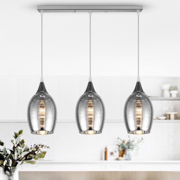 Светильник подвесной (подвес) Rivoli Malady 9123-203 3 х Е27 40 Вт модерн потолочный