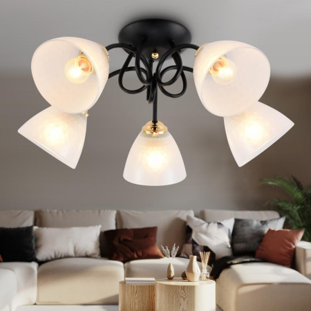 Люстра Rivoli Luiza 9140-305 5 х Е27 60 Вт модерн