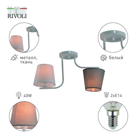 Люстра Rivoli Сhris 3154-312 2 х Е14 40 Вт модерн