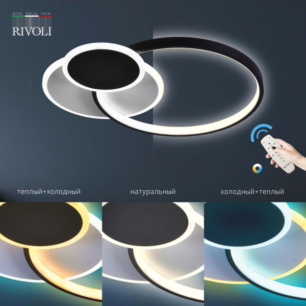Светильник потолочный светодиодный Rivoli Julia 6080-108 с пультом 80 Вт 4000К - 6000К LED модерн