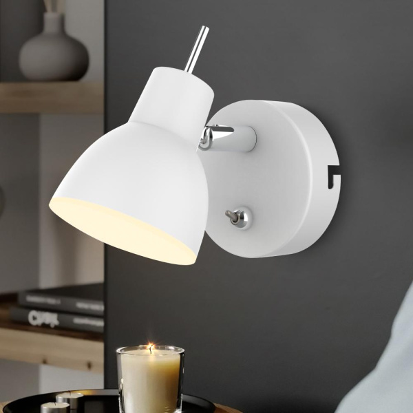 Светильник настенно-потолочный спот Rivoli Renata 6158-702 светодиодный WH LED 1 х 4 Вт 3200К поворотный c выключателем