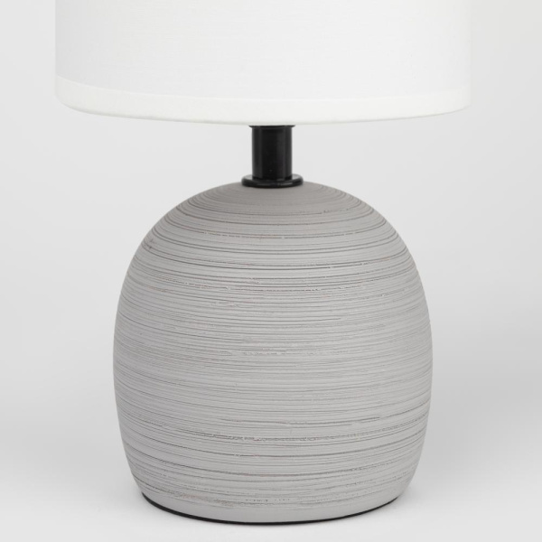 Настольная лампа Rivoli Sheron 7044-501 1 * Е14 40 Вт керамика серая с абажуром