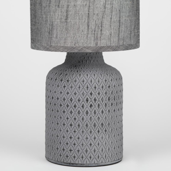 Настольная лампа Rivoli Sabrina D7043-502 1 * Е14 40 Вт керамика черная с абажуром