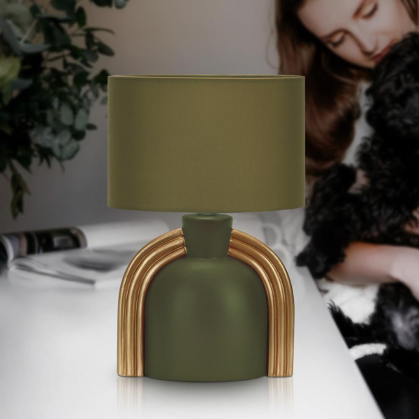 Настольная лампа Rivoli Bella 7068-502 1 * Е14 40 Вт керамика зеленая