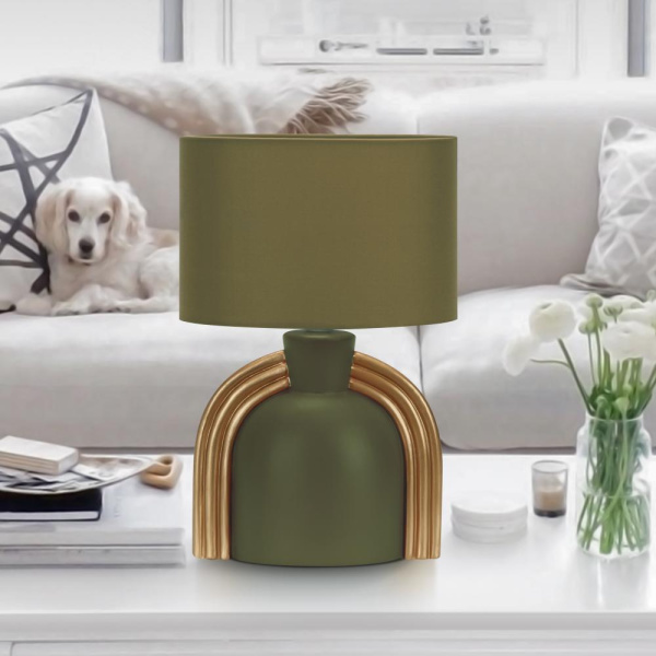 Настольная лампа Rivoli Bella 7068-502 1 * Е14 40 Вт керамика зеленая