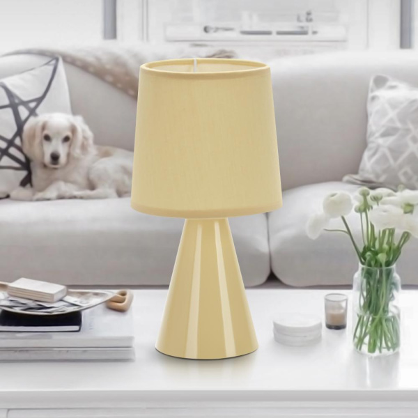Настольная лампа Rivoli Edith 7069-501 1 * Е14 40 Вт керамика желтая