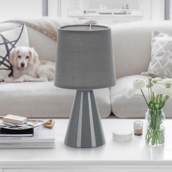 Настольная лампа Rivoli Edith 7069-502 1 * Е14 40 Вт керамика серая