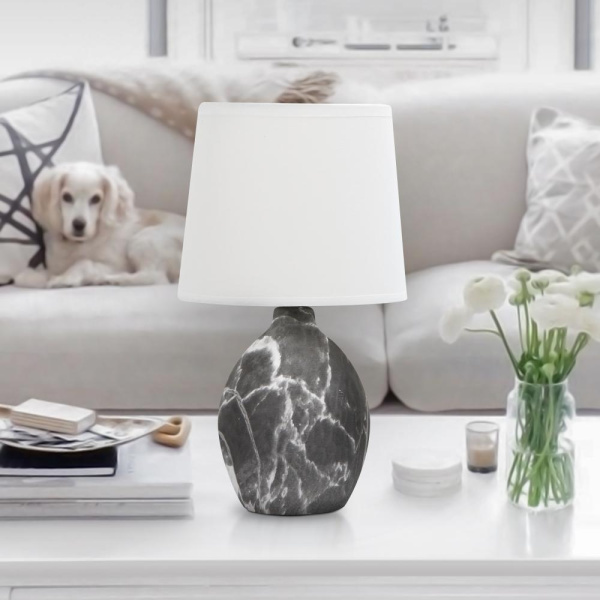 Настольная лампа Rivoli Chimera 7072-501 1 * Е14 40 Вт керамика черно-белая