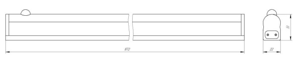 Линейный светодиодный светильник ЭРА LLED-02-12W-4000-MS-W 12Вт 4000K L874мм с датчиком движения