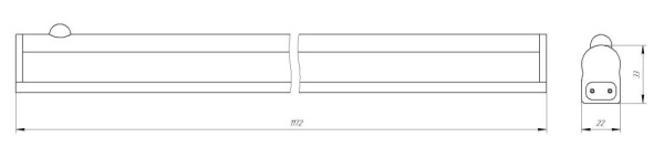 Линейный светодиодный светильник ЭРА LLED-02-16W-4000-MS-W 16Вт 4000K L1174 с датчиком движения