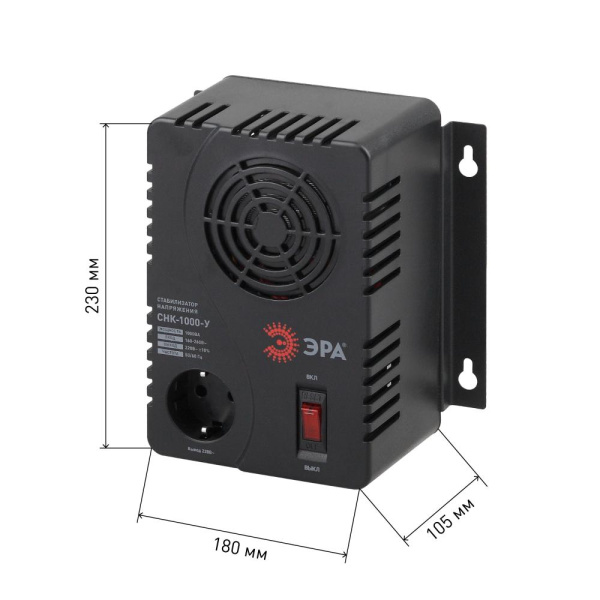 СНК-1000-У ЭРА Стабилизатор напр. компакт, универс., 160-260В/220В, 1000ВА (6/144)