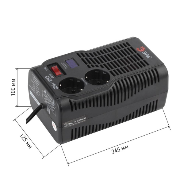 СНК-1000 ЭРА Стабилизатор напр. компакт, 160-260В/220В, 1000ВА (8/192)