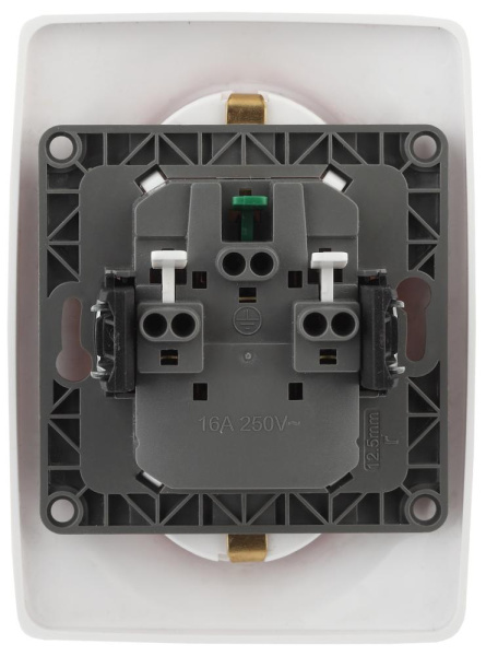 12-2106-01 ЭРА Розетка 2X2P+E Schuko, 16A-250В, IP20, Эра12, белый (10/100/1600)