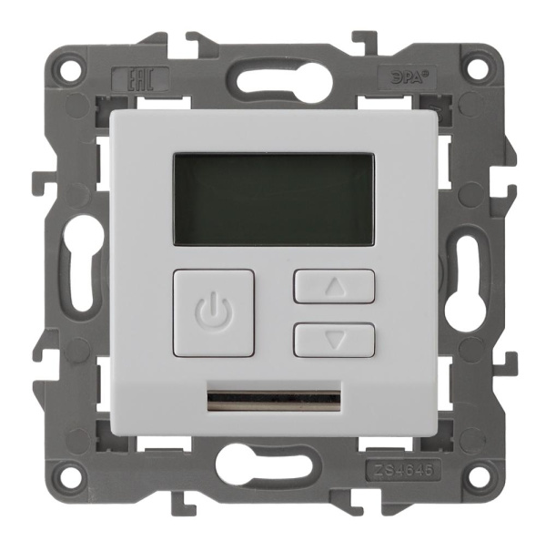 14-4111-01 ЭРА Терморегулятор универс. 230В-Imax16А, IP20, Эра Elegance, белый (6/60/1080)