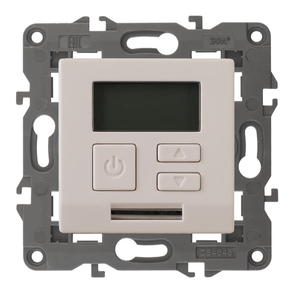 14-4111-02 ЭРА Терморегулятор универс. 230В-Imax16А, IP20, Эра Elegance, сл.кость (6/60/1080)