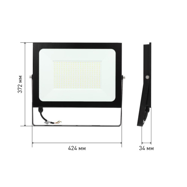 Прожектор светодиодный уличный ЭРА PRO LPR-061-0-65K-200 200Вт 6500K 18000Лм IP65