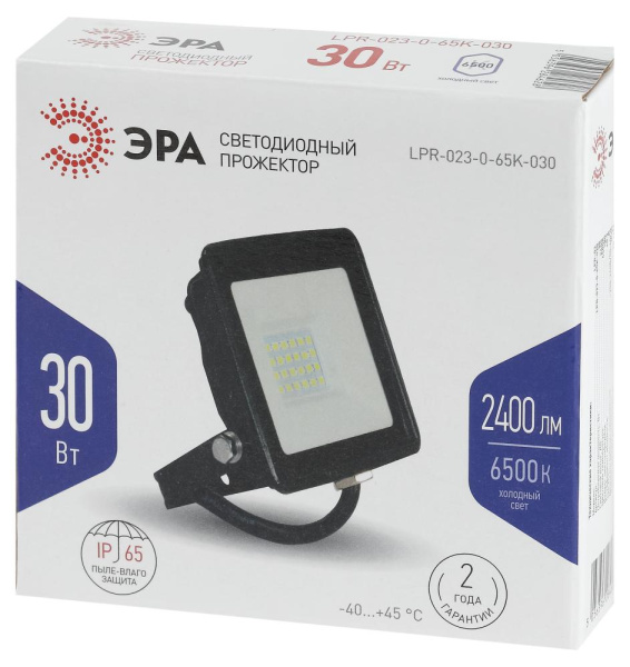Прожектор светодиодный уличный ЭРА LPR-023-0-40K-030 30Вт 4000K 2400Лм IP65