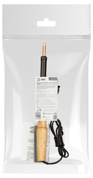 PL-RU1-80W  Паяльник ЭРА ЭПЦН с деревянной рукояткой 230 В 80 Вт, Россия