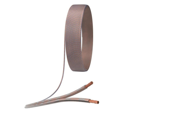 Акустический кабель ЭРА 2х0,75 мм2 прозрачный, 100м