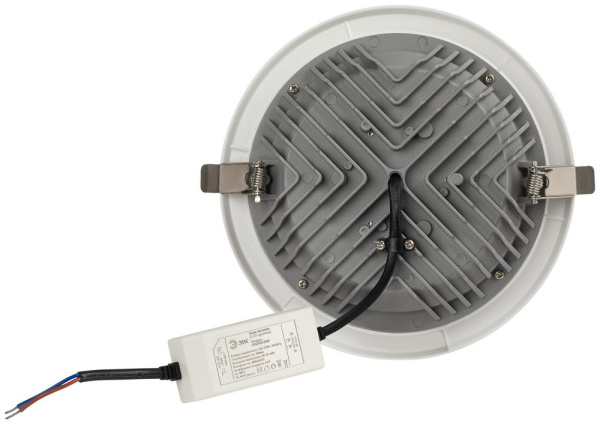 Светильник даунлайт светодиодный ЭРА SDL-10-90-40K-W25 встраиваемый круглый 25Вт 4000K 2250Лм D195х65 алюминий