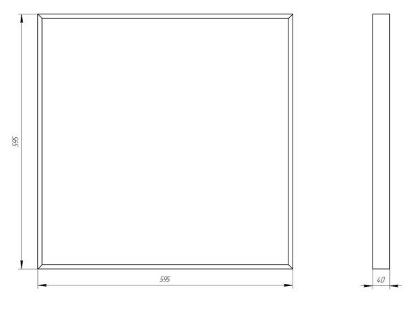 Светильник светодиодный ЭРА SPO-910-2-40K-045 45Вт 4000К 4725Лм IP20 595x595x40 микропризма с проводом