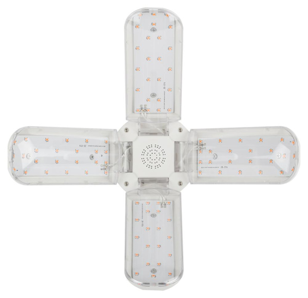 Фитолампа для растений светодиодная ЭРА FITO-36W-RB-E27-FOLD 4-х лепестковая красно-синего спектра 36 Вт Е27