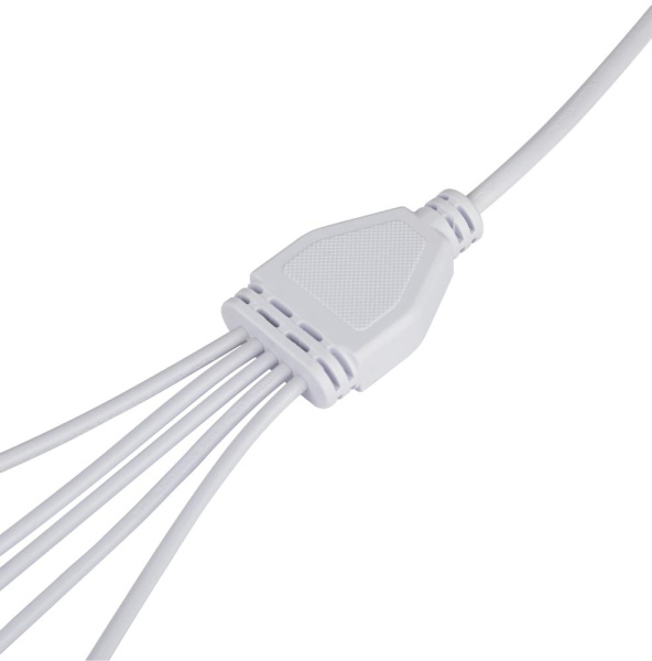 Разветвитель сетевой для фитолампы ЭРА FITO 5х IEC C5 (3-pin) 2 м для подключения 5 светильников