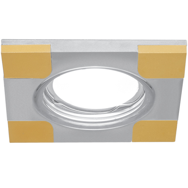AL009 Светильник Gauss Aluminium Квадрат. Хром/Золото  Gu5.3 1/30