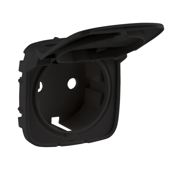 Legrand Valena ALLURE Антрацит Накладка розетки с/з с крышкой