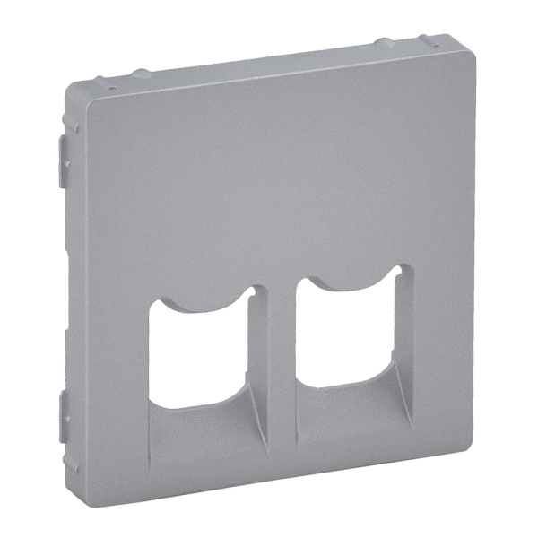 Legrand Valena LIFE Алюм Накладка розетки ТЛФ/комп 2-ой