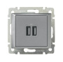 Legrand Valena Алюминий Розетка 2-ая USB