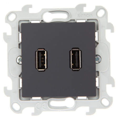 Коннектор 2хUSB  графит