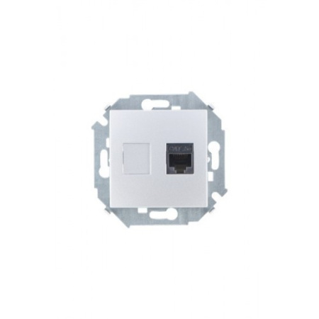 Розетка компьютерная  RJ45 кат.5e (AMP)  алюминий