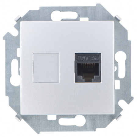Розетка компьютерная  RJ45 кат.5e (AMP)  алюминий