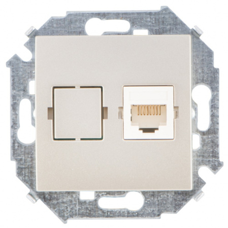 Розетка компьютерная RJ45 кат.5е   шампань
