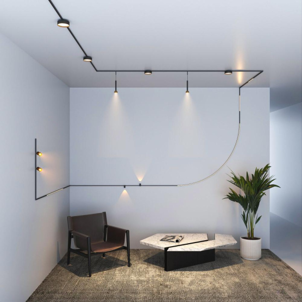 Mini Magnetic Коннектор угловой внутренний для накладного шинопровода черный 85180/00